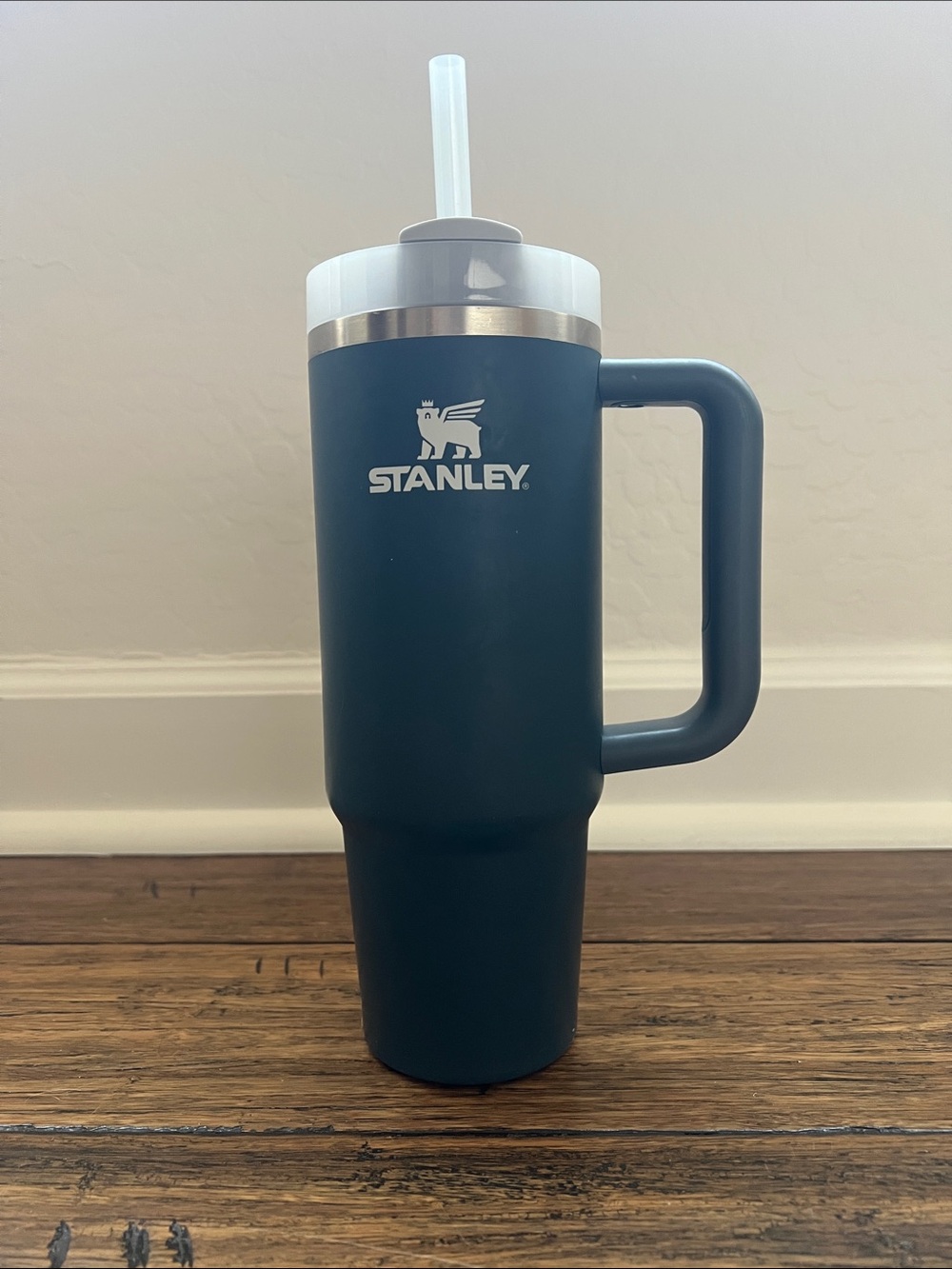 Stanley Tumbler Dark Teal w/ Matte Silicone Covering